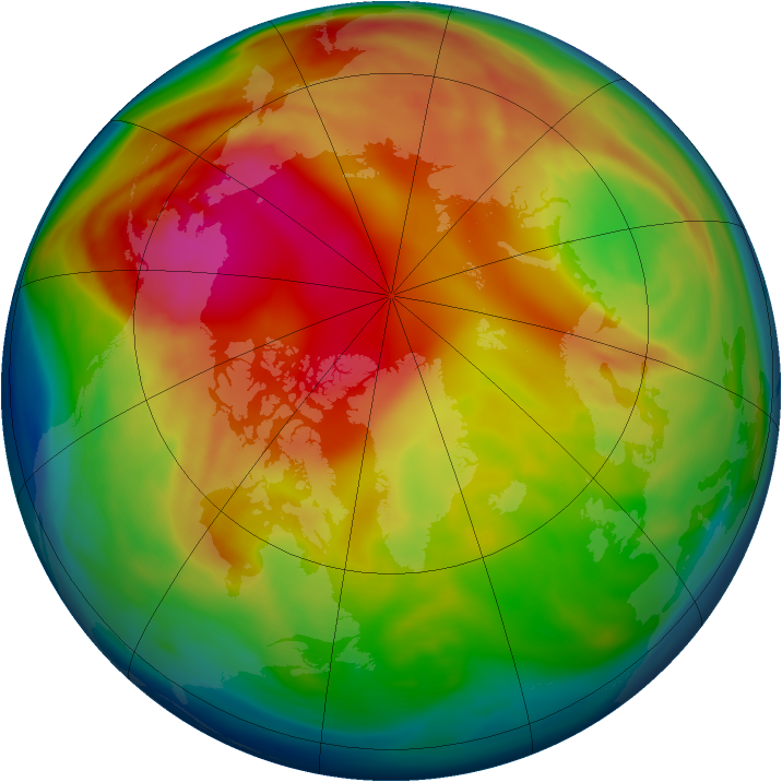Arctic ozone map for 02 February 2006